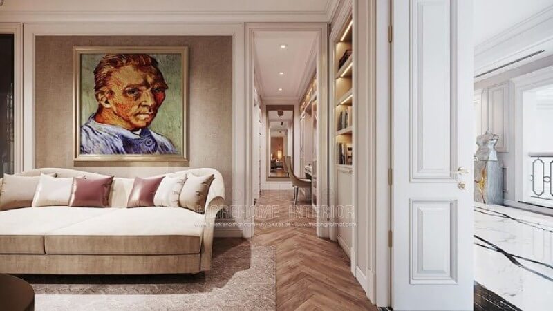 Tranh canvas trang trí tường đẹp ấn tượng với bức họa chân dung họa sĩ Van Gogh nổi tiếng. công ty thiết kế nội thất cao cấp