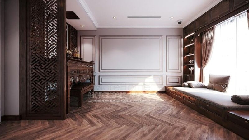 Thiết kế nội thất phòng thờ phong thủy đẹp, trang trọng. công ty thiết kế nội thất cao cấp