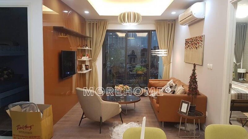 Morehome thi công nội thất phòng khách hiện đại cho căn hộ chung cư imperia sky garden tại Minh Khai Hai Bà Trưng Hà Nội Thi công nội thất phòng khách đẹp, sang trọng