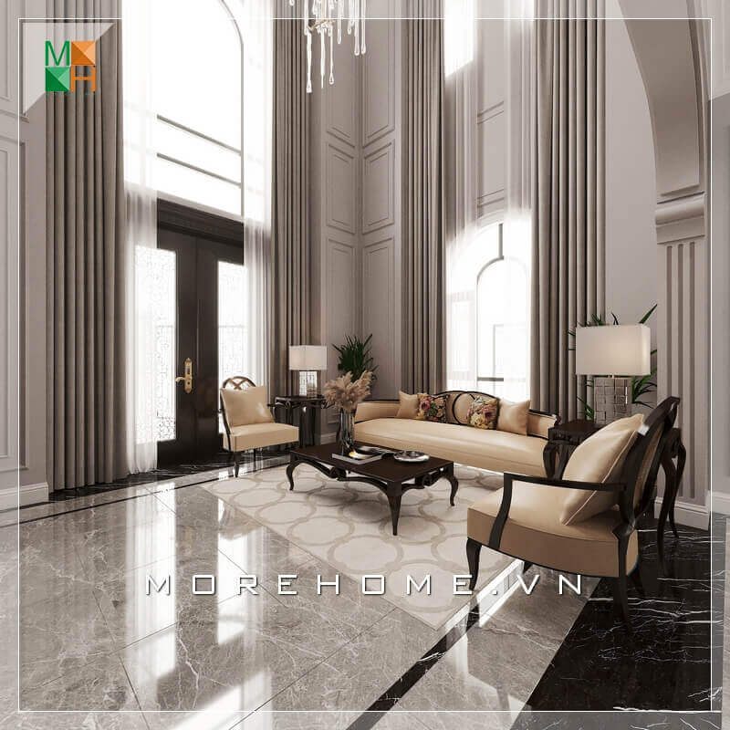 Với một không gian phòng khách nguy nga và rộng rãi thì mẫu bàn óc chó ghế sofa bọc da chân gỗ tự nhiên cao cấp là sự lựa chọn phù hợp nhất khiến căn phòng khách trở nên sang trọng và đẳng cấp hơn bao giờ hết.