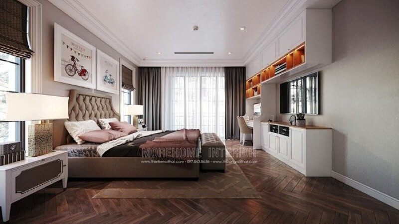 Giường ngủ bọc nệm phong cách đương đại đẹp, sang trọng cho phòng con trai
